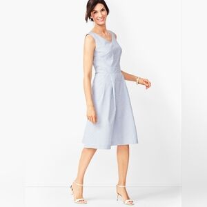Talbots Light Blue Sleeveless Midi Dress